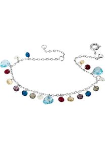 Firetti Damen Armband "Schmuck Geschenk Silber 925 Armschmuck Armkette Herz", Silber 925 (Sterlingsilber), bunt, Silber 925 (Sterlingsilber),