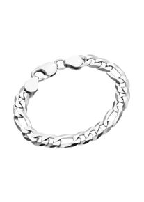 Smart Jewel Damen Armband "Figarokette 3/1 diamantiert, massiv, Silber 925", 21cm, Silber 925 (Sterlingsilber), silber, Silber 925 (Sterlingsilber),
