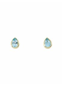 Adelia´s ADELIA ́S Damen Paar Ohrhänger "1 Paar 585 Gold Ohrringe / Ohrstecker mit Aquamarin", Damen, Gelbgold 585, blau, Gelbgold 585, Ohrringe, 585 Gold mit