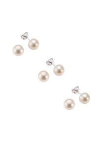 Vivance Damen Paar Ohrstecker "925 Silber rhodiniert Süßwasserzuchtperlen weiß 6mm", ONE-SIZE, Silber 925 (Sterlingsilber), weiß, Silber 925