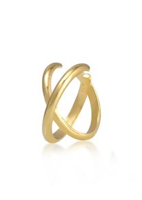 Elli Damen Single-Ohrhaken "Single Earcuff Klemme Cross Basic 925 Silber", OneSize, ohne Stein, Silber 925 (Sterlingsilber), gold, Silber 925