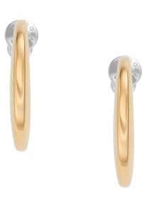 Skagen Damen Paar Creolen "KARIANA, SKJ1611710", Edelstahl, gold, Edelstahl, Ohrringe, mit Glassteinen