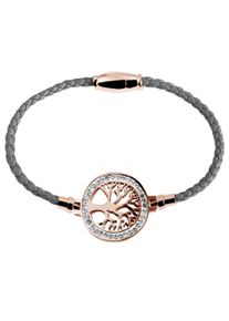 Adelia´s ADELIA ́S Damen Edelstahlarmband "Damen Armband Lebensbaum aus Edelstahl 18 cm", 18, Edelstahl, rosa, Edelstahl, Armbänder