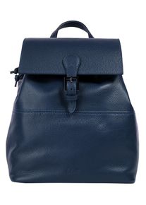 CLUTY Cityrucksack, blau, Rindsleder, Leder, casual, Rucksäcke, echt Leder, Made in Italy
