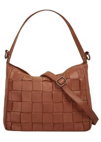 Samantha Look Damen Umhängetasche, braun, Leder, Taschen, echt Leder, Made in Italy