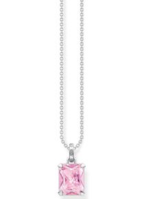 Thomas Sabo Damen Kette mit Anhänger "pinker Stein, weißer Stein, KE1964-051-14-L45V, KE1964-051-9-L45V", 45, Silber 925 (Sterlingsilber), bunt,