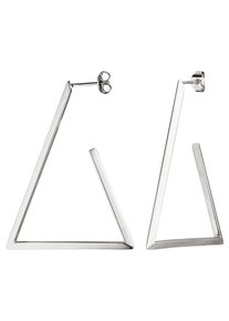 Jobo Damen Paar Creolen, Silber 925 (Sterlingsilber), silber, Silber 925 (Sterlingsilber), Ohrringe, dreieckig 925 Silber
