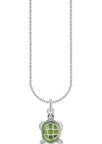 Thomas Sabo Damen Kette mit Anhänger "Schildkröten-Anhänger, KE2216-007-6-L45V", 45, Silber 925 (Sterlingsilber), schwarz, Silber 925