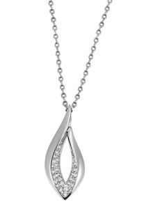 Firetti Damen Kette mit Anhänger "Schmuck Geschenk Silber 925 Halsschmuck Halskette Ankerkette Elipse", Silber 925 (Sterlingsilber), L: 45cm B: