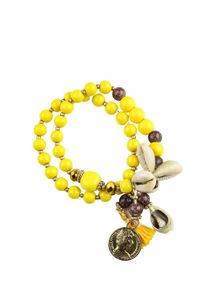 Damen Armband "Bangalore", gelb, Collezione Alessandro, Glas, Armbänder