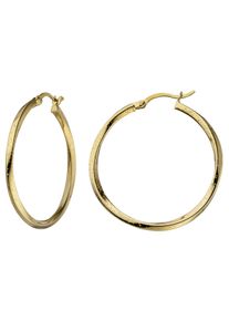 Jobo Damen Paar Creolen, Silber 925 (Sterlingsilber), gold, Silber 925 (Sterlingsilber), Ohrringe, 925 Silber vergoldet