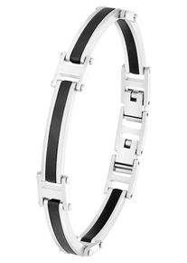 s.Oliver Herren Armband "2035798", Edelstahl, schwarz, Edelstahl, Armbänder