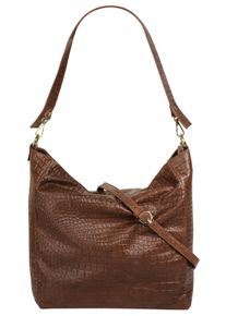 Samantha Look Damen Shopper, braun, Leder, Reptilienprägung, Taschen, echt Leder, Made in Italy