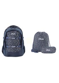 2be Kinder Schulrucksack "Navy Blue", blau, Kunstfaser, casual, Rucksäcke, mit Turnbeutel und Federmäppchen