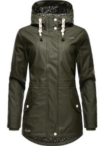 Navahoo Damen Regenjacke "Oceans Heart", grün, modisch, Gr. XXL, Oberstoff: 70% Polyester, 30% Polyurethan, Futter: 100% Polyester, Wattierung: 100%