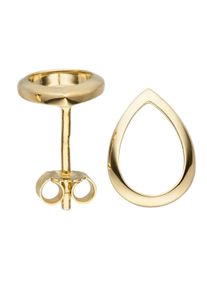 Jobo Damen Paar Ohrstecker "Tropfen-Ohrringe", Gelbgold 333, gold, Gelbgold 333, Ohrringe, 333 Gold