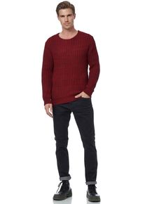 Rusty Neal Herren Strickpullover, rot, casual, Gr. XL, unifarben, 70% Polyacryl, 30% Baumwolle, Pullover, im modischen Strick-Design