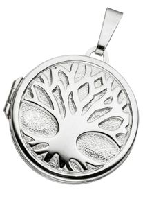 Jobo Damen Medallion-Anhänger "Anhänger Medaillon Baum rund", Silber 925 (Sterlingsilber), silber, Silber 925 (Sterlingsilber), Schmuckanhänger, 925