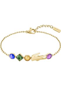 Lacoste Damen Armband "DEVA, 2040361", Edelstahl, gold, Edelstahl, Armbänder, mit Sodalith, Topas, Amethyst, Moosachat