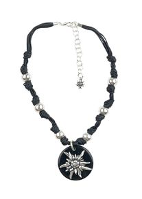 Allgäu Rebell ALLGÄU REBELL Damen Kette mit Anhänger "Maria", schwarz, Basic, PTFE-Kunststoff, Halsketten, rustikaler Charme