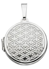 Jobo Damen Medallion-Anhänger "Anhänger Medaillon Lebensblume rund", Silber 925 (Sterlingsilber), silber, Silber 925 (Sterlingsilber),
