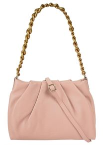 Samantha Look Damen Umhängetasche, rosa, Leder, unifarben, leicht glänzend, Taschen, echt Leder, Made in Italy