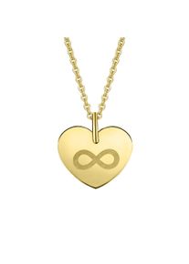 ONE ELEMENT Damen Ketten-Anhänger "Herz mit Gravur unendlich Herz Anhänger aus 333 Gelbgold", Gelbgold 333, gold, Gelbgold 333, Schmuckanhänger,