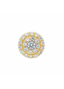 Adelia´s ADELIA ́S Damen Ketten-Anhänger "585 Gold Anhänger mit Zirkonia Ø 9,5 mm", mit Zirkonia, Gelbgold 585, gold, Gelbgold 585, Schmuckanhänger, mit