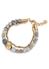 Kingka Damen Edelstahlarmband "Earth Collection, SB2331GPIC", Edelstahl, grau, Edelstahl, Armbänder, mit Onyx