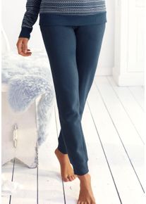s.Oliver Damen Jogginghose, Gr. 32, blau, Sweatware, Obermaterial: 65% Baumwolle, 35% Polyester, unifarben, casual, Hosen, mit Norwegermuster