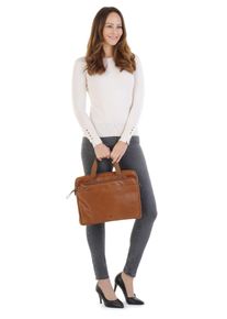 Sansibar Damen Aktentasche, braun, Leder, vintage, Taschen, echt Leder