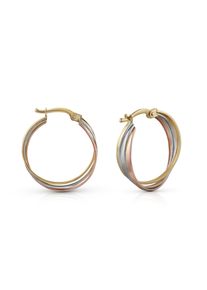 Diamonds by Ellen K. Damen Paar Creolen "Gold 585 dreifarbig", ONE-SIZE, Gold, bunt, FASCINATION BY ELLEN K., Gold, Ohrringe