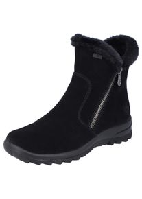 Rieker Damen Winterstiefelette, Gr. 40, schwarz, Veloursleder, Textil, klassisch, Schuhe, mit wasserabweisender RiekerTEX-Membran
