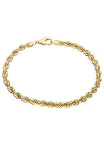 Luigi Merano Damen Armband "Kordelkette, hohl, Gold 375", 19cm, Gelbgold 375, gold, Gelbgold 375, Armbänder