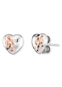 Engelsrufer Damen Paar Ohrstecker "Herz, ERE-ME-HEART-BIR", Silber 925 (Sterlingsilber), rosa, Silber 925 (Sterlingsilber), Ohrringe