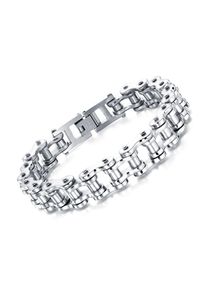 Firetti Herren Gliederarmband "Schmuck Geschenk Biker", Edelstahl, silber, Edelstahl, Armbänder