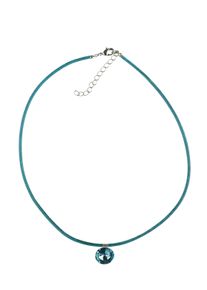 Damen Kette mit Anhänger "Frankfurt", blau, Basic, Collezione Alessandro, Glas, Halsketten, mit echtem Glasstein