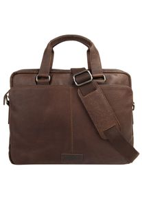 Bodenschatz Damen Aktentasche, braun, Leder, unifarben, Taschen, echt Leder