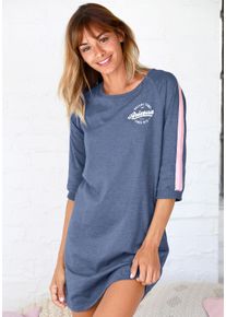 Arizona Damen Nachthemd, Gr. 32, blau, Single Jersey, Obermaterial: 60% Baumwolle, 40% Polyester. Graumeliert (Obermaterial): 90% Baumwolle, 10%