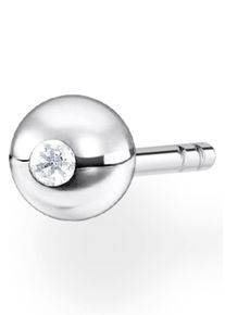 Thomas Sabo Damen Single-Ohrstecker "weißer Stein gold, weißer Stein silber, H2130-051-14, H2130-414-14", Silber 925 (Sterlingsilber), bunt, Silber