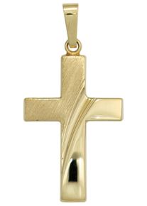Jobo Damen Kreuz-Anhänger "Anhänger Kreuz", Gelbgold 585, gelb, Gelbgold 585, Schmuckanhänger, 585 Gold