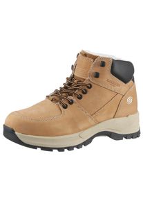 Herren Winterstiefel, Dockers by Gerli, Gr. 45, braun, Nubukleder, sportlich, Schuhe, High Top Sneaker, Schnürboots mit weich gepolstertem Schaftrand