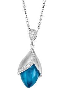 Firetti Damen Kette mit Anhänger "Schmuck Geschenk Silber 925 Halsschmuck Halskette Ankerkette Knospe", Silber 925 (Sterlingsilber), L: 45cm B: