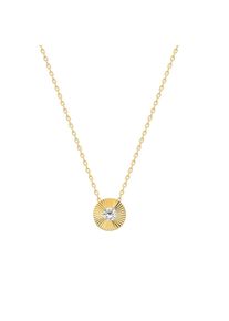 dKeniz Damen Kette mit Anhänger "925 Sterling Silber Zirkonia Weiß", 42 + 3cm, Silber 925 (Sterlingsilber), L: 45cm B: 17.0mm, gold, Silber 925