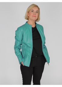 JCC Damen Lederjacke "3102223", blau, Gr. 42, Oberstoff: 100% Lammleder / Innenfutter: 100% Polyester, Jacken