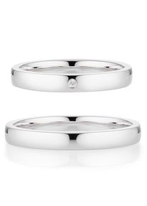 Bruno Banani Trauring "Schmuck Geschenk Ehering Hochzeit Damenring Herrenring", 66, ohne Brillant, Silber 925 (Sterlingsilber), 3mm, silber, Silber