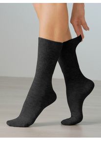 wäschepur WÄSCHEPUR Damen Diabetikersocken, Gr. 3, schwarz, 80% Baumwolle, 18% Polyamid, 2% Elasthan, Socken