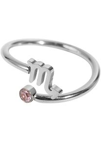 Firetti Damen Fingerring "Schmuck Geschenk Damenring Sternzeichen", 5,00 g, Skorpion, Edelstahl, 1,2mm, silber, Edelstahl, Fingerringe, Made in