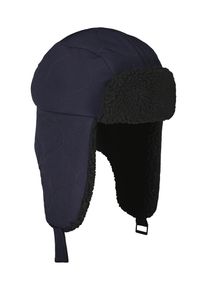 Lerros Damen Ohrenmütze "Lerros Trappermütze aus Nylon, unifarben", blau, Kunstfaser, Mützen