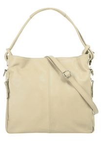 Samantha Look Damen Shopper, beige, Leder, unifarben, leicht glänzend, Taschen, echt Leder, Made in Italy